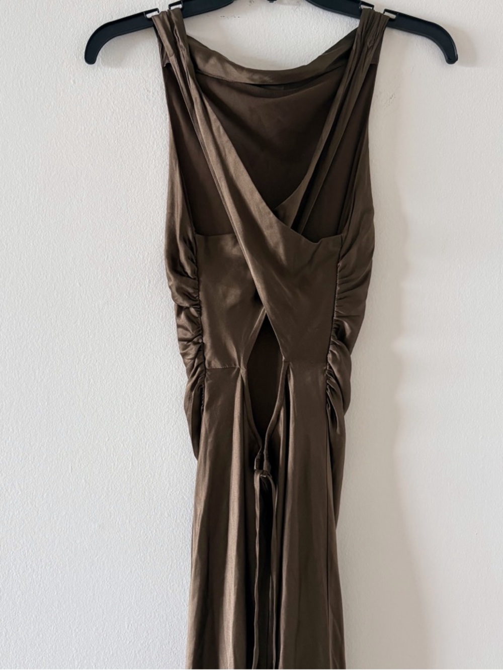 Reformation Anaiis Silk Dress in Morel - Picture 6 of 10